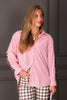 TWT® First Impression Bordeaux Striped Long Sleeve Top