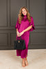 Occasion Awaits Plum Short Sleeve Midi Dress