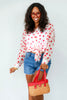 TWT® Sailor Red Polka Dot Long Sleeve Blouse
