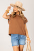 Golden Girl Deep Camel Sleeveless Sweater