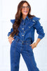 Tribal Fancy Dark Pacific Jean Jacket