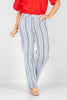 Just Black Blue Stripe High Rise Vintage Straight Pant