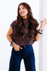 On My Own Velvet Rust Sleeveless Top