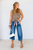 Just Black Dark Denim Capri Jean