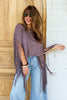 Western Showstopper Mocha Fringe Top