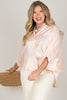 Back For You Peach Dolman Sleeve Blouse