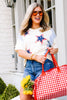 USA Star Applique Short Sleeve Tee