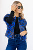 Molly Bracken Royal Blue Leopard Vest