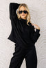 TWT Easy Street Black Mock Neck Long Sleeve Top