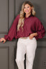 Forever Yours Merlot Long Sleeve Blouse
