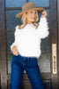 Molly Bracken Off White Knitted Long Sleeve Cardigan