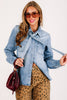 Tribal Campus Blue Long Sleeve Denim Jacket