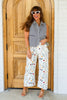 Sutton Floral Off White Ankle Crop Pant