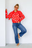 Ally Red Polka Dot Long Sleeve Cardigan
