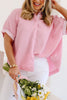 Mollie Pink Short Sleeve Top