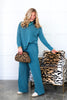 Above All Else Teal Long Sleeve Pant Set