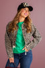 Just Black Leopard Long Sleeve Jacket