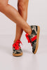 Dixie Camo Khaki Red Stripe Sneakers