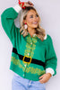 Queen Of Sparkles Elf Collared Button Up Sweater
