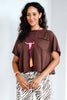 Now And Again Brown Short Sleeve Top