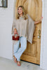 Time Flies Taupe Poncho
