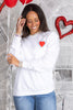 DOORBUSTER Love Is Patient White Long Sleeve Sweatshirt