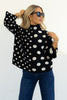 Dottie Black Polka Dot Short Sleeve Sweater