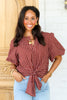 Victoria Vintage Red Short Sleeve Top