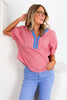 Marleigh Red Gingham Short Sleeve Top