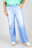 Zenim Light Denim Wide Leg Pant