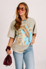Paisley Leopard Mocha Short Sleeve Tee