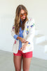 Isabella White Long Sleeve Blazer