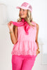 Joelle Pink Sleeveless Top