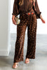 Fallon Brown Leopard Wide Leg Pant