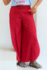 Cammie Red Denim Tulip Washed Pant