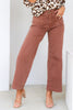 Carey Rust Cropped Wide Leg Jean
