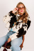 Bovine Brown Cow Faux Fur Jacket