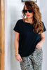 TWT® Adalyn Black Short Sleeve Top