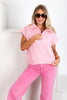 Just The Way Pink Gingham Short Sleeve Top