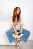 Bohemian Cowboy Printed Short Sleeve Top