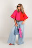 Delilah Hot Pink Short Sleeve Top