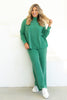 Above All Else Dark Green Long Sleeve Pant Set