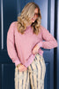 Blair Mahogany & Light Rose Long Sleeve Sweatshirt
