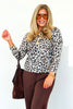 Insight Leopard Print Long Sleeve Blouse