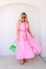 Harmony Pink Sleeveless Maxi Dress