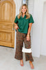 Choosing You Hunter Green Short Sleeve Top