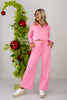 TWT Lux Collection Pink Wide Leg Pant