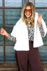 Joseph Ribkoff Cream Faux Fur Short Sleeve Jacket