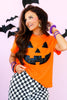 DOORBUSTER TWT® Orange Pumpkin Face Short Sleeve Tee