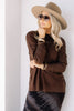 Ellie Heather Brown Long Sleeve Sweater
